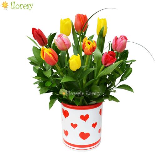 Modelo Full of Love - 10 tulipanes